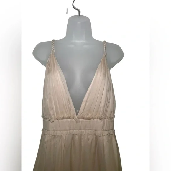 Alice + Olivia Carisa Champagne Grecian Gown Dress Size 10 NWT - Picture 8 of 11